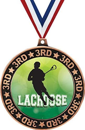 Lacrosse 3. Lük Çevre Madalyası Bronz, 2.75 Erkek Lacrosse Ödülleri, Çocuklar Lacrosse Trophy Madalya Ödülleri Prime