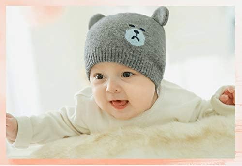 XKT Bebek Erkek Kız Kış Örme Şapka Sevimli Ayı Bere Kafatası Kap