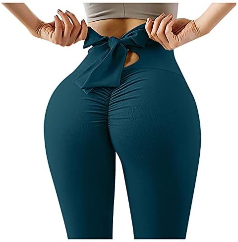 Kadın Popo Kaldırma Yoga Pantolon 5 inç Yüksek Bel Yoga Tayt Kravat-Boya Degrade Tayt Elastik Spor Pantolon İlmek ile