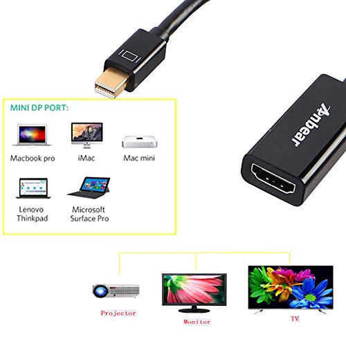 Mini Displayport-HDMI Adaptörü - Anbear Thunderbolt-HDMI Kablosu, Altın Kaplama Display Port-HDMI Adaptörü MacBook Pro, MacBook