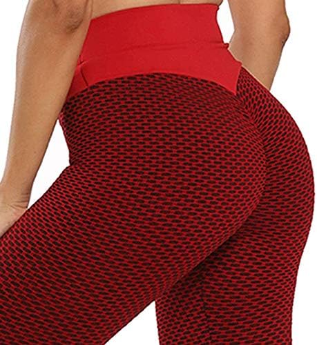 Kadın Artı Boyutu Örgü Ekleme Düz Renk Yoga Pantolon Yüksek Bel Kalça Streç Spor Yoga Tayt Spor egzersiz pantolonları