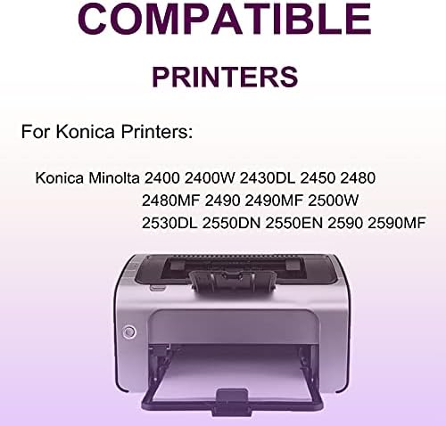 8 Paket (BK+C+Y+M) Uyumlu (Yüksek Verim) Minolta 2550DN 2550EN 2590 2590MF Görüntüleme Toner Kartuşu Değiştirme için Konica