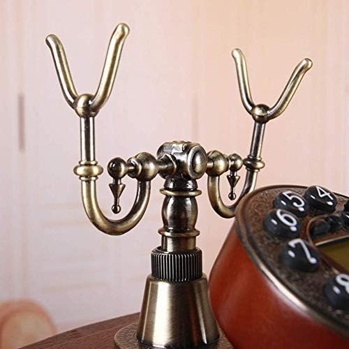 SXRDZ Retro Telefon Vintage Telefon Telefon - Ev Retro Sabit Hat, masif Ahşap Gövde Düğmesi tuş takımı Kablolu Telefon Eller
