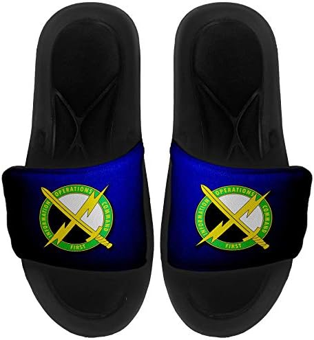 ExpressİtBest Yastıklı Slide-On Sandalet / Erkekler, Kadınlar ve Gençler için Slaytlar-ABD Ordusu Piyade, Şube Plaketi