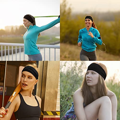 DRESHOW Yoga Spor Saç Bantları Kadınlar için Elastik Kaymaz Saç Bantları Koşu Egzersiz Saç Bantları