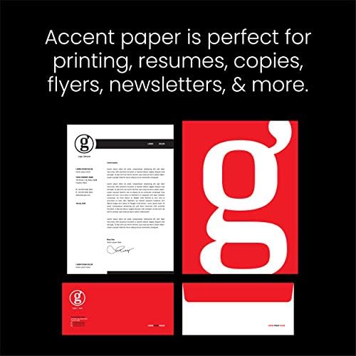 Accent Opak Beyaz %30 Geri Dönüşümlü Yazıcı Kağıdı, 11” x 17” 24 lb Bond / 60 lb Metin Kopyalama Kağıdı-500 Kağıtlar (1 Rayba)