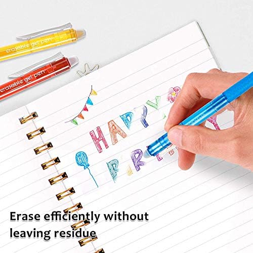 Silinebilir Jel Kalemler, 26 Renkler Lineon Geri Çekilebilir Silinebilir Kalemler Clicker, İnce Nokta, Hatalar Kaybolur Yapmak,