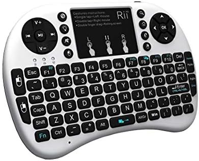 Rii i8 + Mini Kablosuz 2.4 G Aydınlatmalı Touchpad Klavye, PC/Mac/Android için Fareli (MWK08+)
