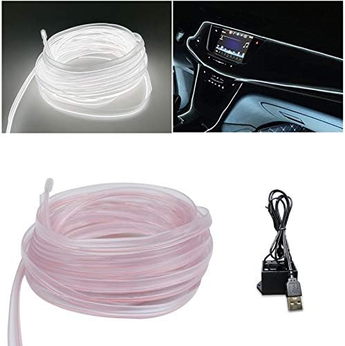 USB adaptörü ile yükseltme El tel ışıkları, neon EL tel arabalar için LED ışıkları iç dış soğuk esnek halat ışıkları oto lambaları