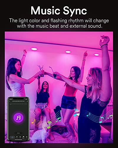 Akıllı Gömme Aydınlatma-Lumary 4 inç Akıllı gömme Downlight 9W 810LM LED Can ışıkları Wi-Fi Gömme Işıklar Alexa Google Assistan
