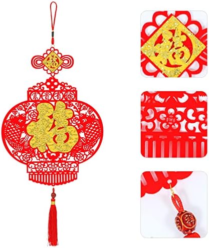 Çin Yeni Yılı Süs Süslemeleri: Fu Çin Bahar Şenliği Ev Dekor Püskül Feng Shui Servet Çanta Fener Asılı Festivali Şanslı Süs
