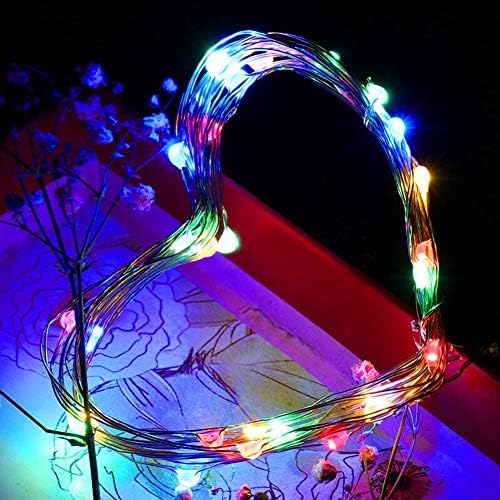 Alkbo pil dize ışıkları, peri ışıkları yatak odası düğün noel cadılar bayramı için, 10Ft 30 LEDs (renkler)