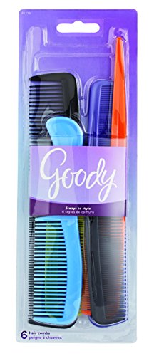 Goody Styling Essentials Saç Tarağı 6 Açık, Aile Paketi, 1.357 Ons (6'lı Paket)