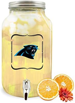 NFL Carolina Panthers Cam İçecek Dispenseri / Güneş Çay Kavanozu, 3 Litre