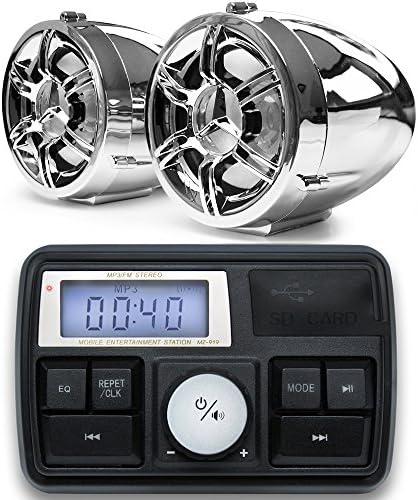 GoHawk TT3 3 Su Geçirmez Bluetooth Motosiklet Stereo Hoparlörler 7/8-1 inç. Gidon Montaj MP3 Müzik Çalar Ses Ses Amplifikatör