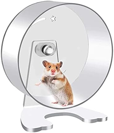 ZHGYD 8.7 in Hamster egzersiz tekerleği ile Braketi Sessiz Akrilik Koşu Tekerlek için Hamster, Gerbils, Fareler ve Diğer Küçük