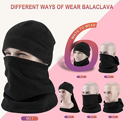 Balaclava Yüz Maskeleri, Kış Kayak Maskesi, Soğuk Hava Yüz Kapak Erkekler & Kadınlar için Rüzgar Geçirmez