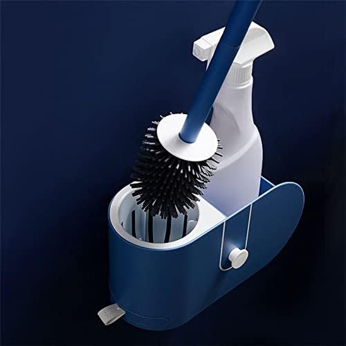 fevilady Tuvalet Fırçaları Tuvalet Fırçası Tutucu Seti ile Yumuşak TPR Silikon Fırça Kafası Duvara Monte Tuvalet Temizleyici