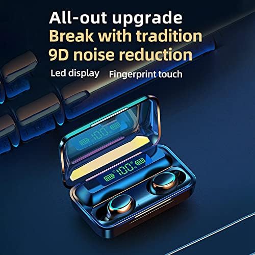 Alrise Bluetooth 5.0 kablosuz kulaklık ile Şarj Durumda, Aktif Gürültü Azaltma Siyah Kablosuz Kulaklık Su Geçirmez Kulaklık,