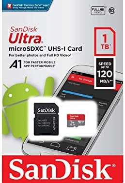 Ultra 1 TB microSDXC BLU Win HD Plus için Çalışır SanFlash ve SanDisk tarafından Doğrulandı (A1/C10/U1/8 k/120MBs)