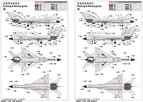 Trompetçi Çin J-8F Finback Avcı Modeli Kiti (1/48 Ölçekli)