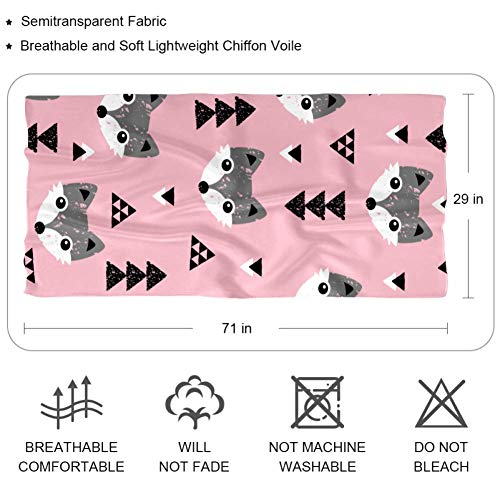 Dikişsiz Geometrik Bebek Tilki Çocuklar Woodland ThemeTranslucent hafif nefes şifon Saf Ipek küçük Boyutu WomenShawls