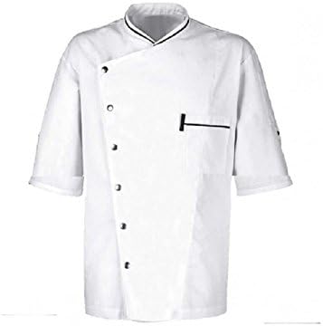 Kısa Kollu Unisex şef ceketi ceket Üniforma Yönetici Şef, Hat şefi, Yemek Şirketleri ve Mutfak profesyonelleri için