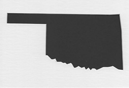 4 Katlı Mat Tahtadan Yapılmış 5x7 Oklahoma Eyalet Şablonu