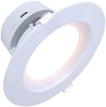 Bağlantı Kutusu ile 12 Paket 4 İnç LED Canless Downlight; 7W = 65/75W Eşdeğeri; 40,000 Yaşam Saati; %5'e kadar Kısılabilir;