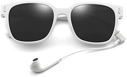 Akıllı Gözlük Kemik Iletim Gözlük Bluetooth Ses Kulaklık 5.0 Açık Spor Güneş Gözlüğü TWS Asılı Kulak Ayna, Beyaz