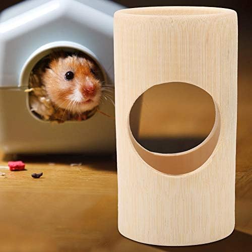 Goick Pet Tüp Oyuncak-Küçük Hayvan Hamster Bambu Tüp Oyuncak Pet Komik Oyuncak Kafes Oyuncak Hamster Tüp Oyuncak