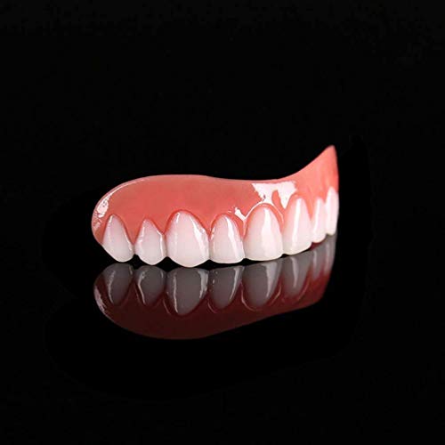 Tacohan 2 Adet Hızlı Protez Diş Mükemmel Gülümseyen Kaplama Alt ve Üst çene Protezi İçin Kozmetik Dişler Gülümseme Kaplaması,