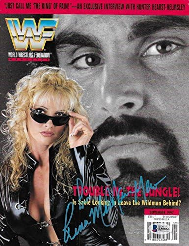 Sable Rena & Marc Mero İmzalı Eylül 1997 WWF Dergisi BAS Beckett COA WWE İmzalı Güreş Kartları
