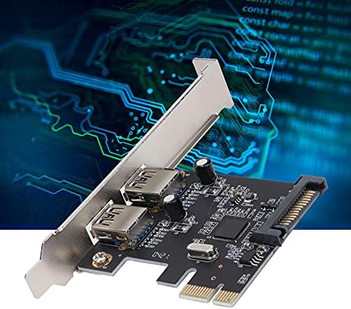 Heayzoki PCI-E Genişletme Kartı, USB3. 0 5 Gbps Yüksek Dpeed İletim İki Portlu Masaüstü Bilgisayar Yuvası Adaptörü, İstikrarlı