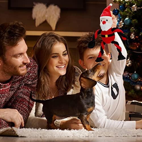 Senneny Köpek Noel Oyuncaklar, Köpekler için Gıcırtılı Oyuncaklar Köpek, Büyük Orta Küçük Köpekler için Dolması Peluş, İnteraktif