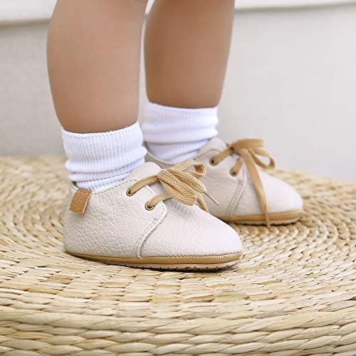 RVROVIC Bebek Erkek Kız Sneakers Kaymaz Oxford Loafer Flats Bebek Yürüyor PU Deri Yumuşak Taban Bebek Ayakkabı