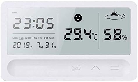 UXZDX CUJUX Oda Termometresi-Sıcaklık ve Nem Ölçer Çalar Saat Sessiz Oda Termometresi