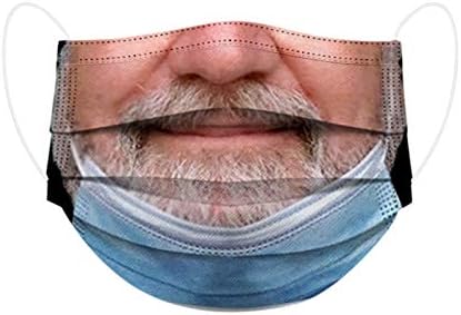 10 ADET Tek Kullanımlık Yetişkin Yüz Maskesi 3 Katmanlar Nefes Yetişkin Yüz Maskesi Kadın Erkek Açık Ağız Kapağı Komik
