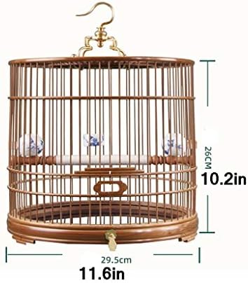 XXXXW Asılı Kuş Kafesi Taşınabilir Yuvarlak Kuş Kafesi Montajı kolay, Nefes Papağan Kafesi, Küçük Kuşlar için Kuş Taşıyıcı