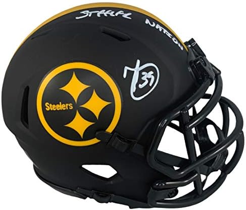 Minkah Fitzpatrick imzalı imzalı Eclipse mini kask Steelers BAS