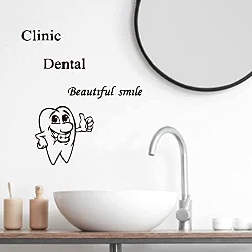 Diş Kliniği Diş Sağlığı Duvar Sticker, Sevimli Güzel Gülümseme Ayna Duvar Çıkartması, büyük Boy Diş Tırnaklar Duvar Dekor,