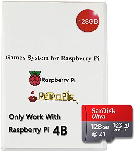 BeıErMeı Ahududu Pi 4B 400 Oyun Sistemi Retropie RetroArch EmulationStation Önceden Yüklenmiş 128 GB Oyunları Artı Veri, sadece