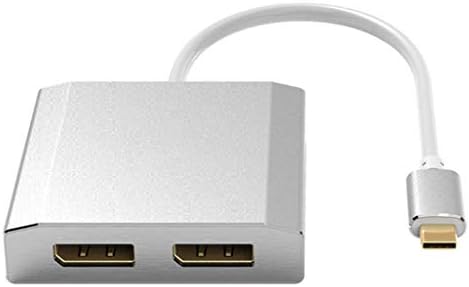 JKDZYD Tip-C Çift HDMI DP Adaptörü HDMI Kablosu, Dizüstü TV ve Diğer Kullanım için Uygun