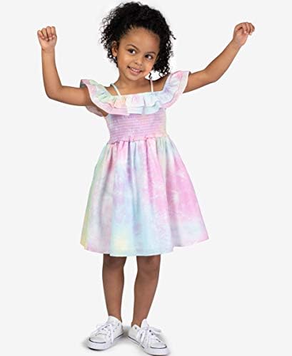 Bebek, Yürümeye Başlayan Çocuk ve Küçük Kızlar için Bonnie Jean Kızın Kravat Boya Elbisesi
