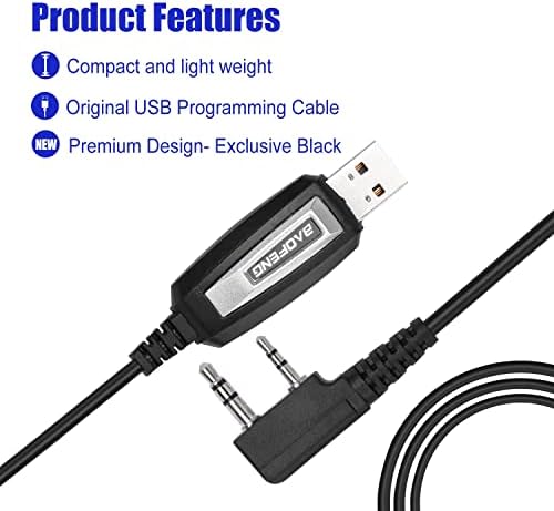 BAOFENG USB Programlama Kablosu ile PL2303 Çip, BTECH için, BaoFeng BF-F8HP UV-5R BF-888S Retevis H-777 Radyo Alıcı-verici