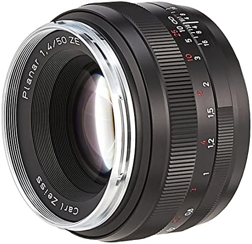 Zeiss Klasik Düzlemsel ZE T 1.4 / 50 Standart Kamera canon lensi EF Montajlı SLR / DSLR Kameralar, Siyah (1677817)