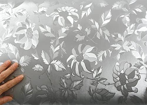 ROSEROSA Kabuğu ve Sopa Alev Geciktirici PVC Anında Çiçek Dekoratif Kendinden Yapışkanlı Film Tezgah Backsplash Olivia Gümüş