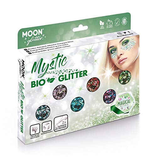Ay Glitter tarafından Mystic Bio Biyobozunur Eko Tıknaz Glitter-Yüz, Vücut, Tırnaklar, Saç ve Dudaklar için %100 Kozmetik Bio