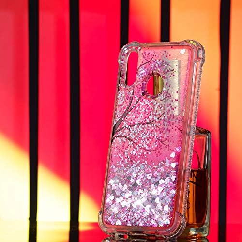 COTDINFORCA Huawei P20 Lite Durumda, 3D Sevimli Boyalı Glitter Sıvı Sparkle Yüzer Bling Quicksand Darbeye Koruyucu Tampon Silikon