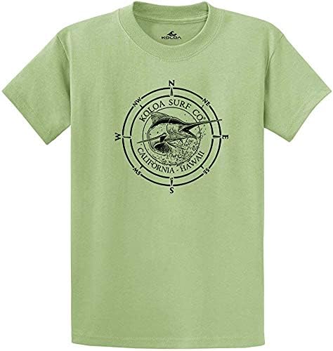 Düzenli, Büyük ve Uzun Boylu Koloa Surf Siyah Marlin Logo Ağır Pamuklu Tişörtler